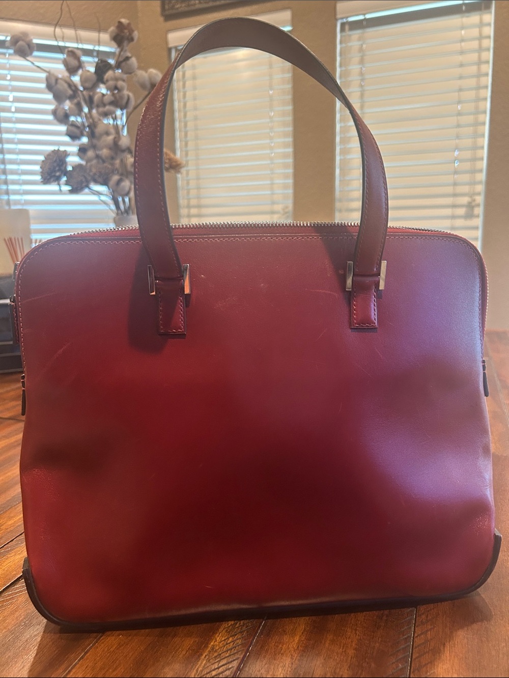 Hermes Escapada Rouge H structured bag